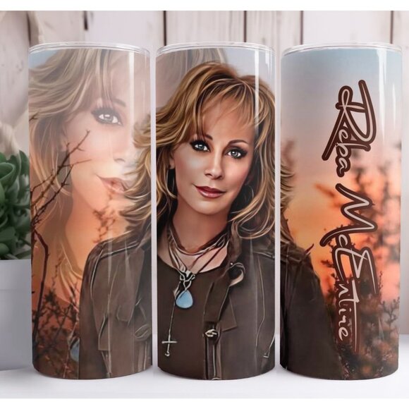 Reba McEntire 20oz Skinny Tumbler Insulated Cup - Picture 1 of 16